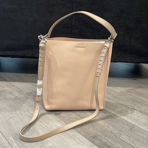 All saints all leather purse with dual straps